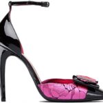 BOTTEGA VENETA CHRYSANTHEMUM SHANTUNG LACE HEEL